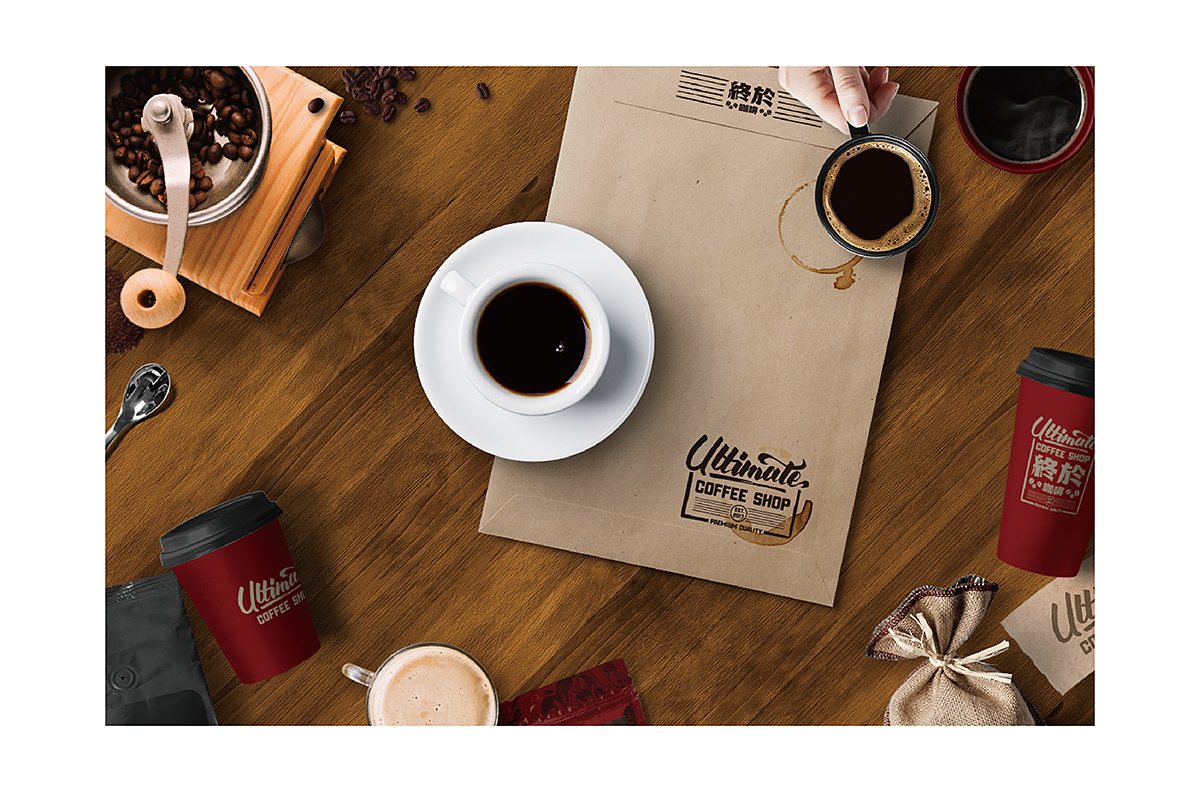 終於咖啡品牌形象紙袋規劃-台中Logo設計公司推薦