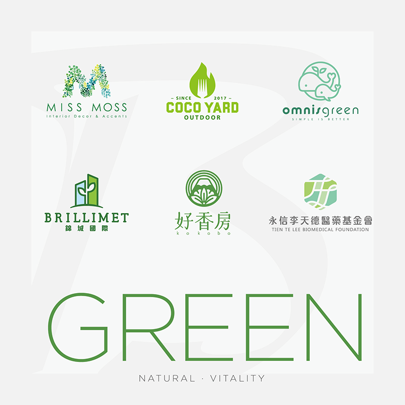 綠色系Logo設計範例圖-Logo設計教學