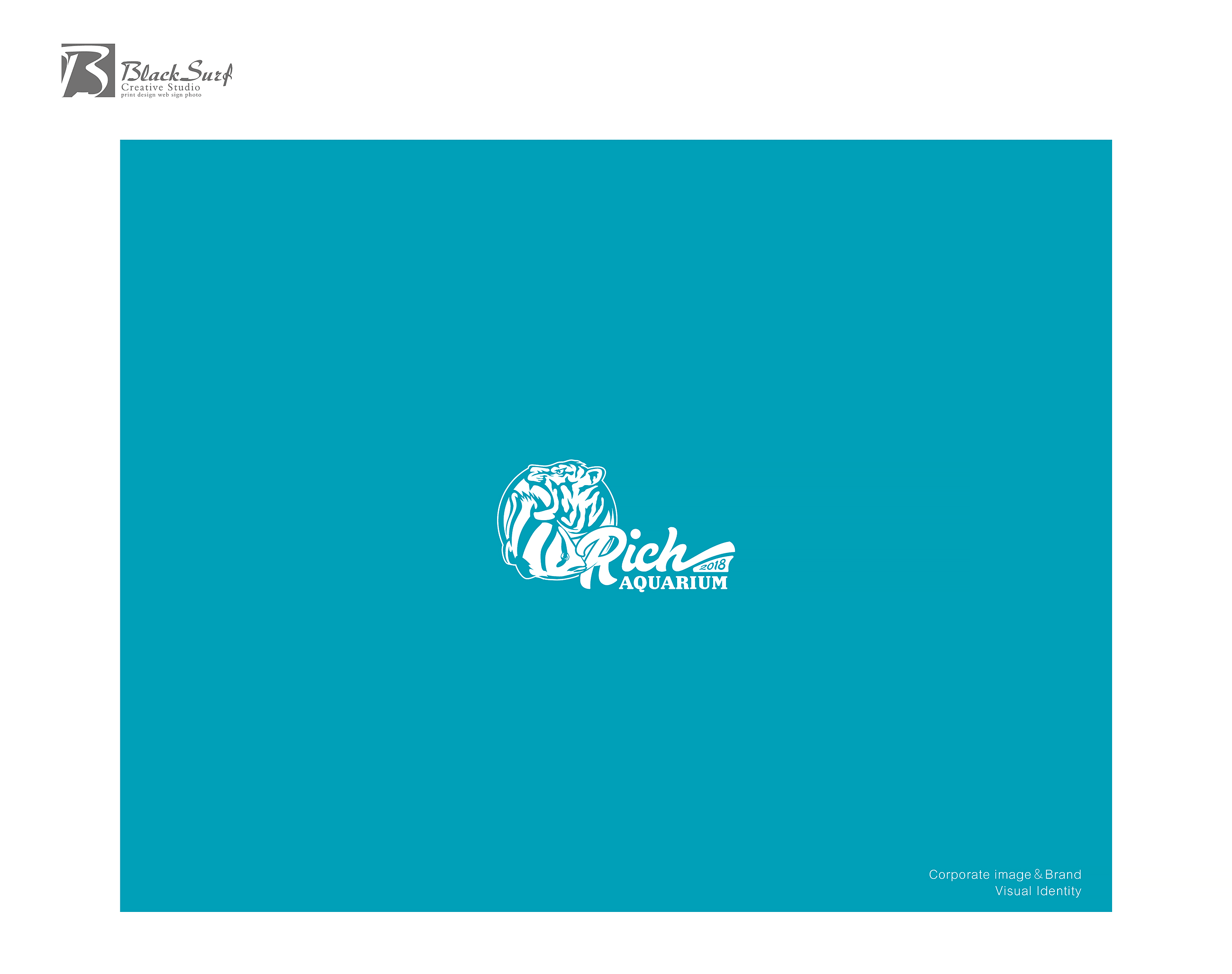 瑞澤水族Logo設計藍底-台中LOGO設計公司推薦